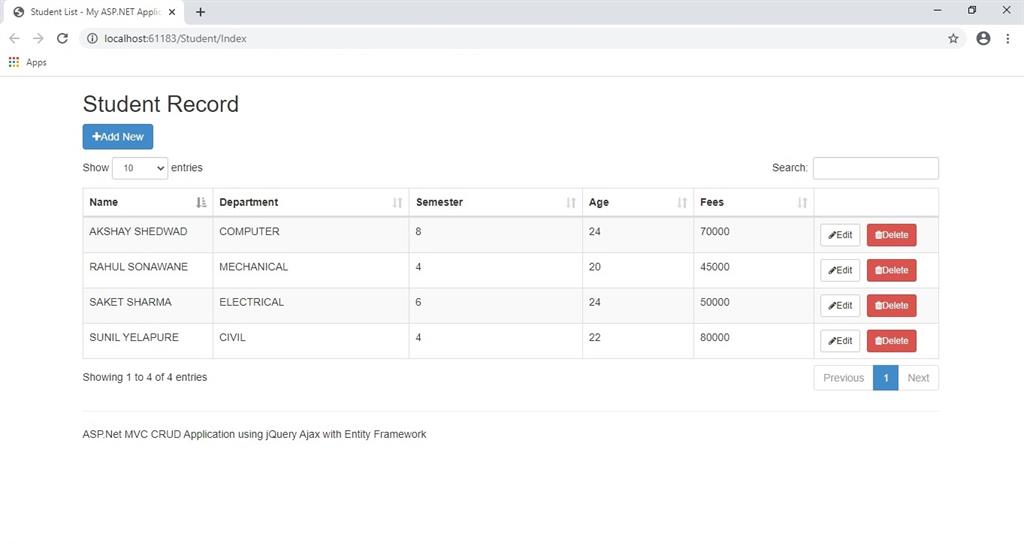 Create An ASP.NET MVC CRUD Application With Entity Framework Using AJAX ...